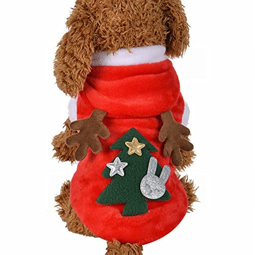Disfraz Navidad para mascotas incluye gorro y bufanda Papá Noel perros capa gatos y perros ropa Navidad para perros y gatos a cuadros clásicos cachorros gatitos mascotas Navidad A,XS