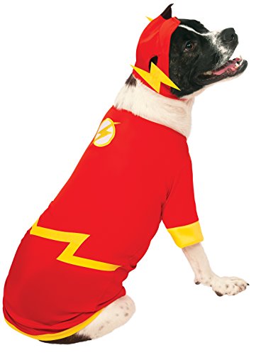 Disfraz Oficial de DC Comic Flash para Mascotas, Regalo de superhéroe, tamaño pequeño