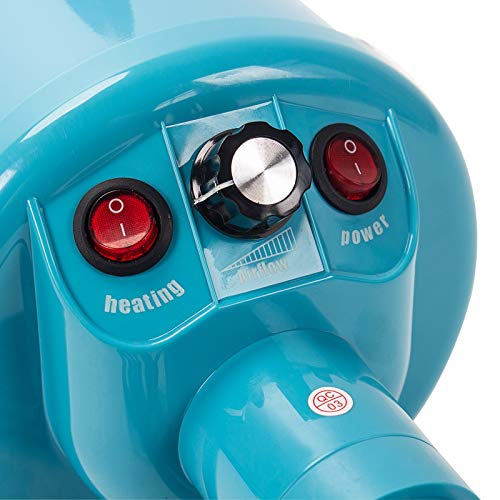 Display4top Pantalla Profesional 2800 W Low Noise Perros Cuidado secador Calor Ajustable y Velocidad (azul)