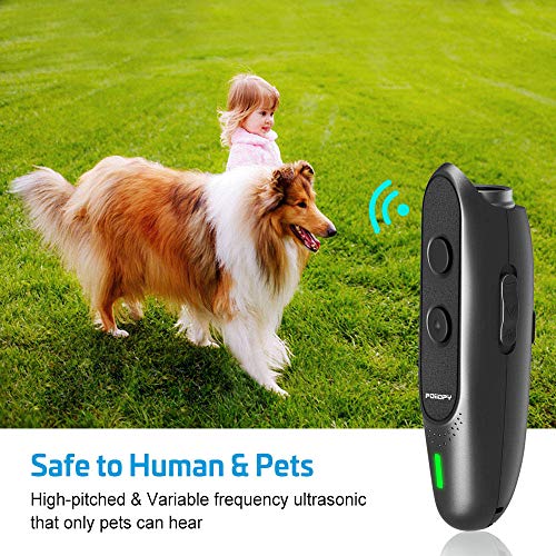 Dispositivo antiladridos para perros con frecuencia variable ultrasónica de corteza de perro, 2 en 1, dispositivo de control de ladridos de perros, herramienta de entrenamiento manual para perros
