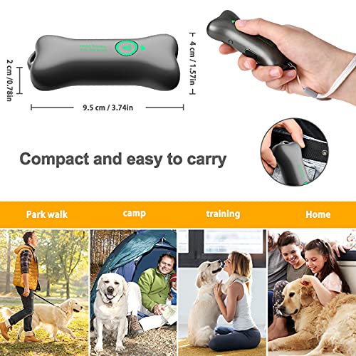 Dispositivo antiladridos portátil, dispositivo de entrenamiento ultrasónico práctico, dispositivo de formación de comportamiento de frecuencia a 2 niveles, disuasorio contra ladridos de perro
