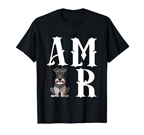 Divertido perro Schnauzer en miniatura Love-r Camiseta