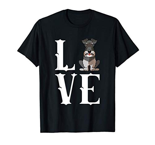 Divertido perro Schnauzer en miniatura Love-r Camiseta