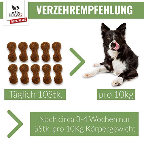 Dogs-Heart Snack antigarrapatas para perros, con aceite de comino negro Repelente natural contra garrapatas, también para cachorros.