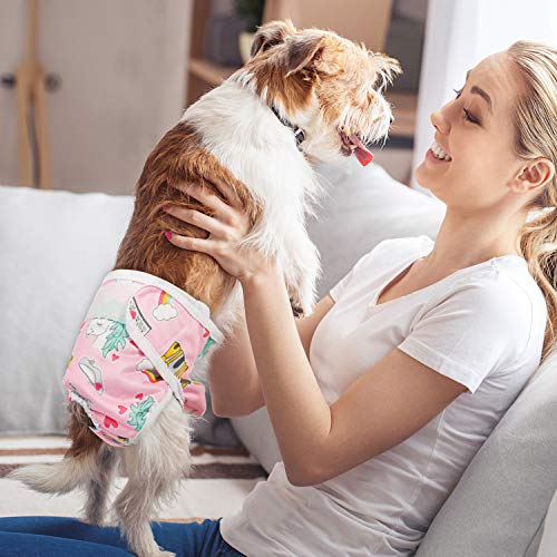 Dono Pañales reutilizables para perros femeninos, paquete de 3 unidades, súper absorbentes, lavables, cómodos pañales para mascotas, bragas sanitarias para perros pequeños, medianos y grandes