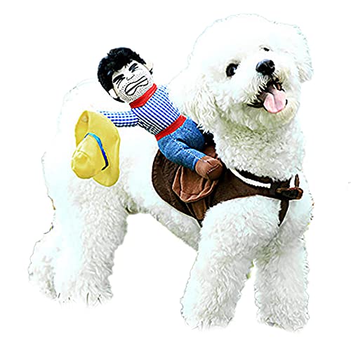 Dracol Divertido disfraz de perro para Halloween, chaleco de cowboy, jinete de vaquero, ropa de perrito, gato miez, caballero para fiesta de cumpleaños, cosplay