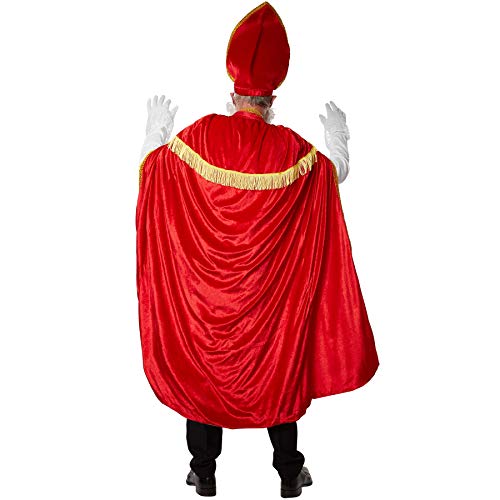 dressforfun 900840 Disfraz de San Nicolás, Conjunto de Terciopelo Rojo, Fiesta Navidad -Disponible en Varios tamaños (L | No. 303455)