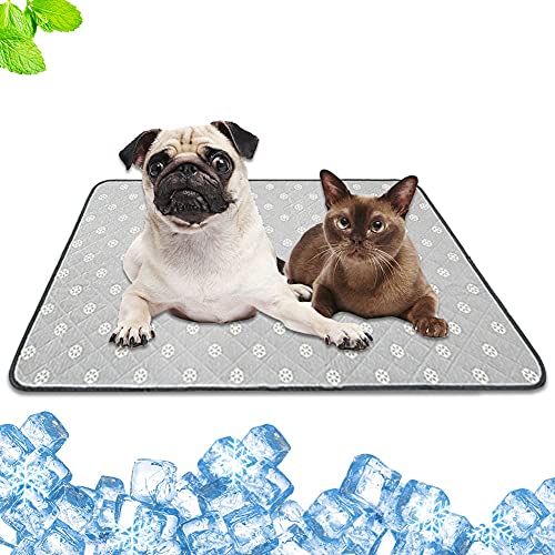 Dricar Esterilla de refrigeración para perros, mascotas, 100 x 70 cm, esterilla de refrigeración para perros, gatos y mascotas, para enfriar en el calor de verano en casa de viaje o en el coche
