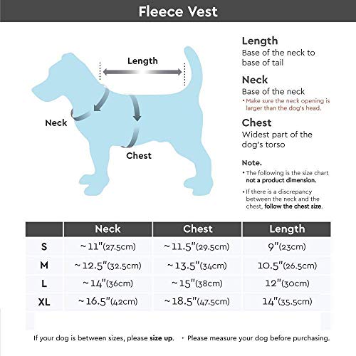Ducomi - Chaleco de forro polar PolarDog suave y cálido para perros de tamaño pequeño y mediano en días fríos de invierno, fácil de colocar, con gancho para correa integrado