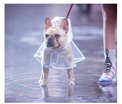 Ducomi Dogalize - Abrigo impermeable para perro con capucha de nailon transparente - Abrigo impermeable Poncho para perros de talla pequeña y mediana - Capa de lluvia impermeable - Capa (Hot Pink, S)
