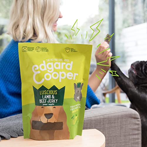 Edgard & Cooper Chuches para Perros y Cachorros Premios Golosinas Natural Sin Cereales Sabrosas con proteínas de Calidad (Cordero/Vacuno, 150g - Unidad)