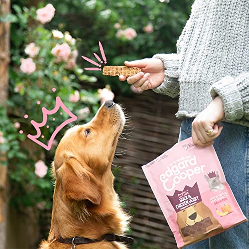 Edgard & Cooper Chuches para Perros y Cachorros Premios Golosinas Natural Sin Cereales Sabrosas con proteínas de Calidad (Pato/Pollo, 150g - Unidad)