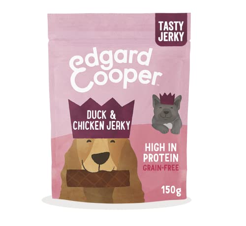 Edgard & Cooper Chuches para Perros y Cachorros Premios Golosinas Natural Sin Cereales Sabrosas con proteínas de Calidad (Pato/Pollo, 150g - Unidad)