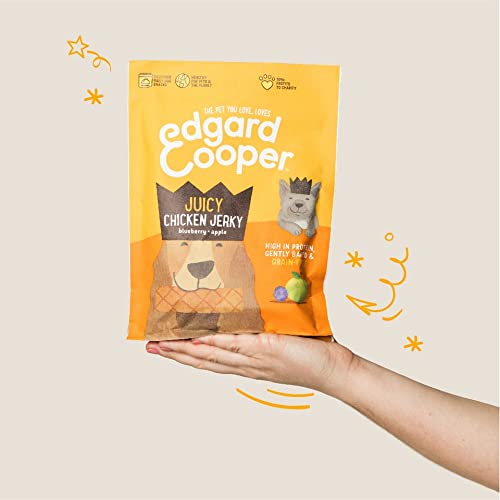 Edgard & Cooper Chuches para Perros y Cachorros Premios Golosinas Natural Sin Cereales Sabrosas con proteínas de Calidad (Pollo, 150g - Unidad)