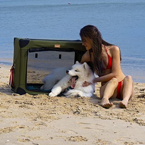 Ekiby Caja de transporte plegable para perros y gatos pequeños y medianos (80 x 55 x 55 cm)