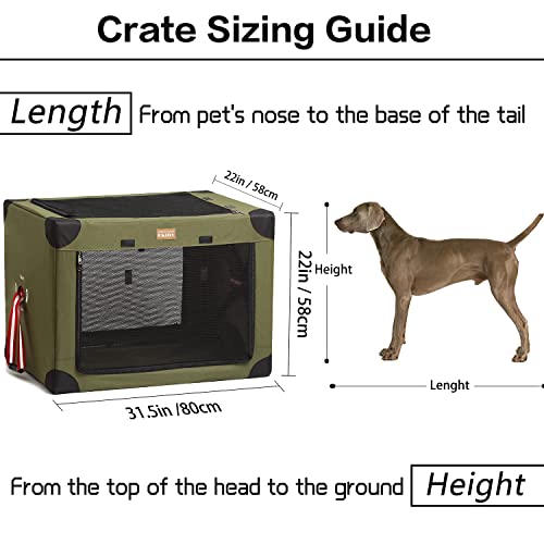 Ekiby Caja de transporte plegable para perros y gatos pequeños y medianos (80 x 55 x 55 cm)