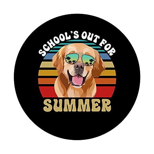 El colegio se acaba en verano, el perro golden retriever PopSockets PopGrip Intercambiable