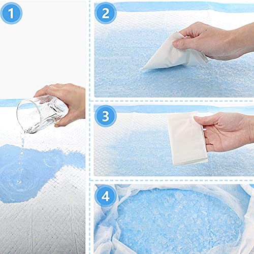 Empapadores Perro Super-absorbentes, Almohadillas para la incontinencia(M 40X50CM 50PCS, Blanco)