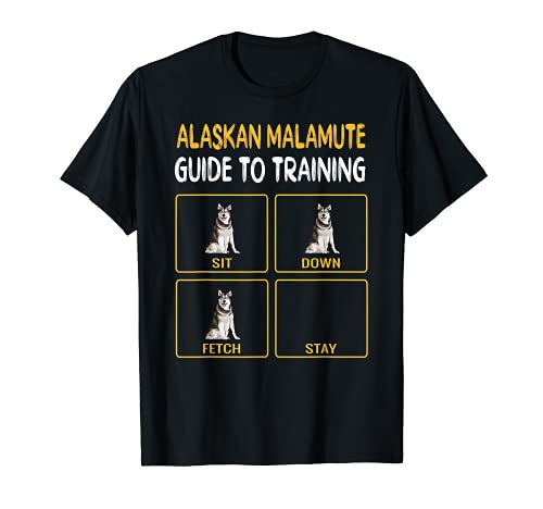 Entrenamiento Perro Gracioso Malamute De Alaska Camiseta