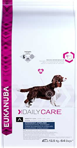 Eukanuba Daily Care Adulto - Alimento seco para perros con sobrepeso y esterilizados, 12,5 kg