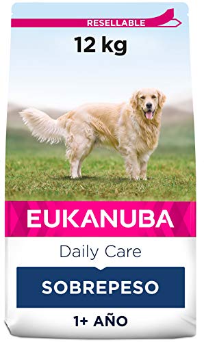 EUKANUBA Daily Care Alimento seco para perros con sobrepeso y esterilizados, bajo en grasa, 12 kg (Paquete de 1)