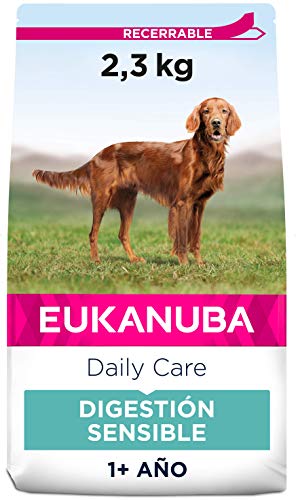 EUKANUBA Daily Care Alimento secopara perros adultos con digestión sensible, creado para perros con estómagos sensibles, 2.3 kg