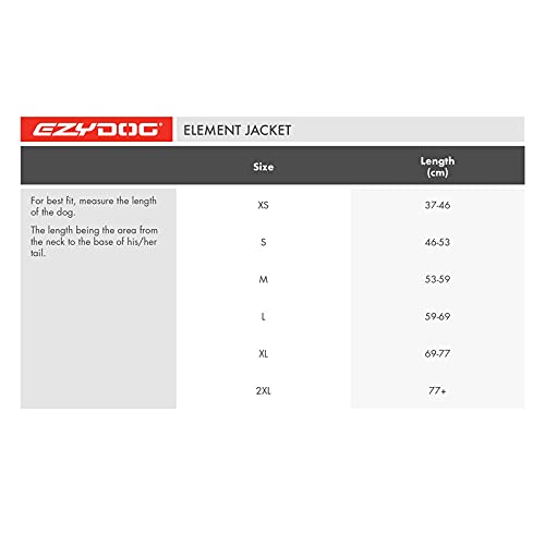 EzyDog Element - Chaqueta para Perro, tamaño Mediano (21 Pulgadas), Color Escarlata