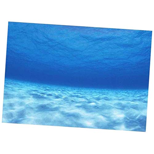 F Fityle 3D Cartel de Fondo de Tanque de Peces Estático Pegatina Papel Tapiz Pegado, Mundo Submarino - Cielo Azul, 61x41cm