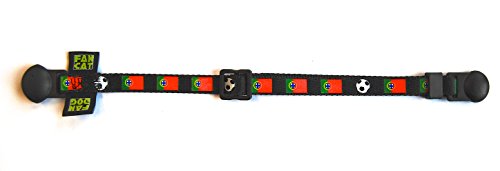 FanDog / FanCat Collar para perros y gatos con la bandera de Portugal Euro 2020, talla S