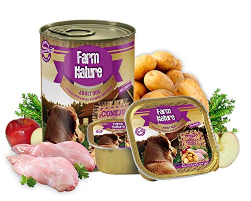 Farm Nature Conejo con Patatas, Manzana y Tomillo Comida Húmedos para Perros 150 G 150 g