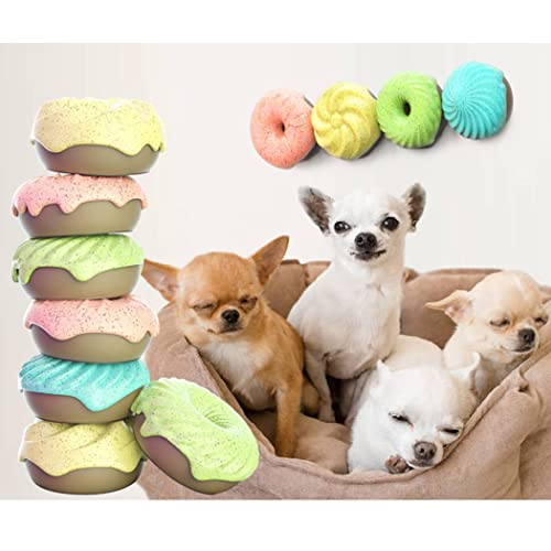 Fascigirl Velas de olor para mascotas lindas: 4 piezas donut adhesivo extraíble velas perfumadas decorativas portátiles para perros animales viajes a casa