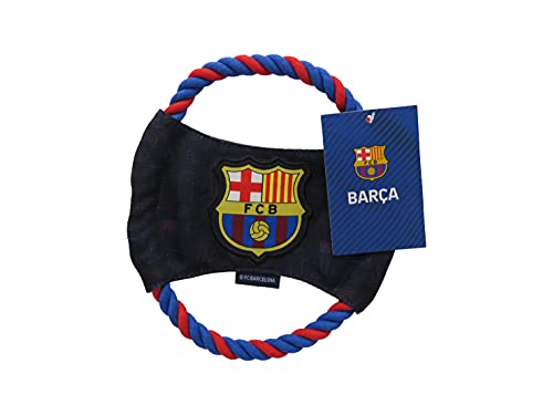 FC Barcelona, Juguete de Cuerda para Mascotas Perros o Gatos Producto Oficial FC Barcelona Poliéster Color Azul