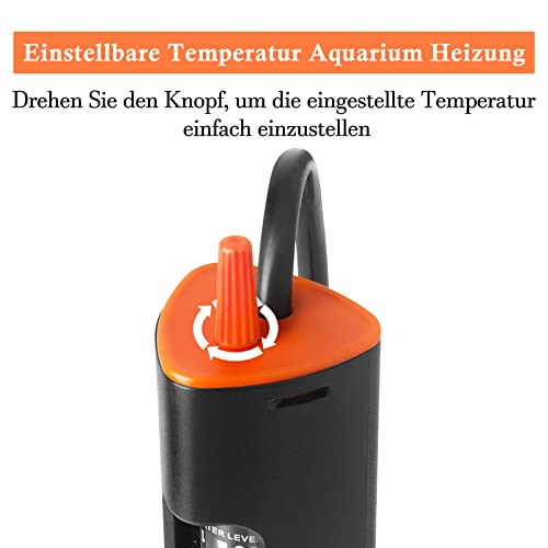 FEDOUR Calefacción para acuario, 30 W, 50 W, 120 W, temperatura ajustable, con ventosas, termostato para tanques de peces, con funda protectora (50 W)