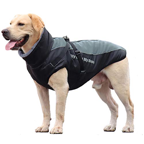 FEimaX Abrigo para Perro de Invierno Impermeable Chaqueta de Felpa Cálido Reflectante Chaleco de Algodón Suave para Cachorro Ropa para Mascotas Perros Pequeños, Medianos y Grandes
