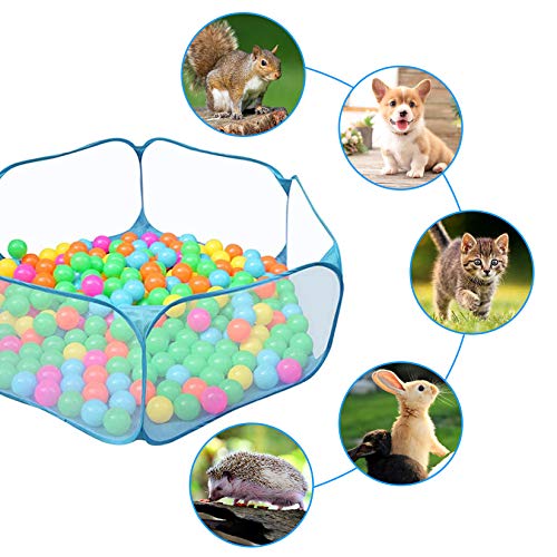 FGen Tienda de jaulas de Animales pequeños, Cerca portátil para Mascotas,Transparente y Transpirable, Adecuado para erizos, Cachorros, Gatos, Conejos, cobayas, Ardillas