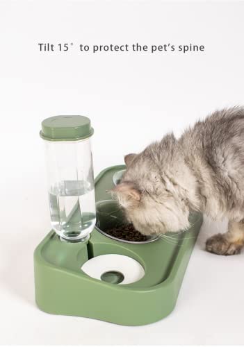 FIGARO CATS STORE - Distribuidor automático de agua: estación de agua y cuenco para gatos o perros. Inclinada y automática (gris)