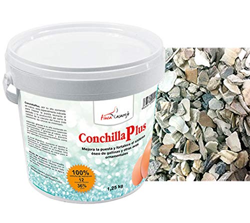 FINCA CASAREJO CONCHILLA Plus 1,25 Kg - Conchilla de ostra para gallinas - Mejora Calidad del Huevo - Previene carencias nutricionales - Facilita digestión del Ave (Ref. XCP1)