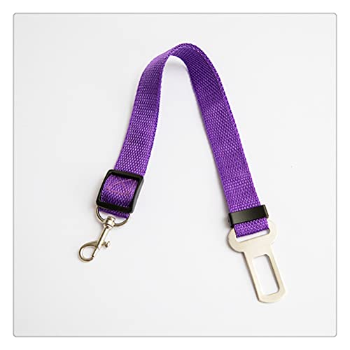 Flashing Cinturón de seguridad ajustable para perros pequeños, medianos y pequeños, suministros para mascotas, 11 colores (color: morado, tamaño: 45-72 cm de ancho 2,5 cm)