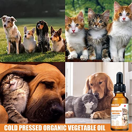 fllyiingu Safe Dog Essential Oils Mezcla calmante de aceites Esenciales para Perros Gotas Mezcla calmante de ansiedad orgánica Natural Gotas, Aceite Esencial CREA Libre de ansiedad de Larga duración