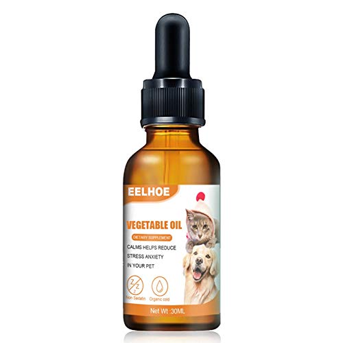 fllyiingu Safe Dog Essential Oils Mezcla calmante de aceites Esenciales para Perros Gotas Mezcla calmante de ansiedad orgánica Natural Gotas, Aceite Esencial CREA Libre de ansiedad de Larga duración