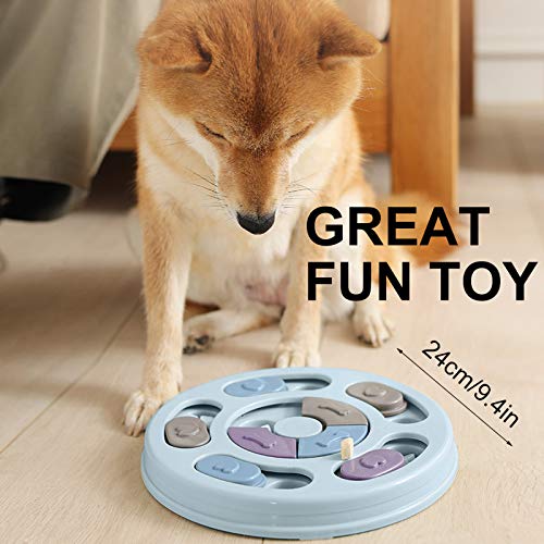 floatofly Comedero de entrenamiento para perros, divertido, interactivo, caja de alimentación portátil, divertido, seguridad, psicológica, juego educativo, azul