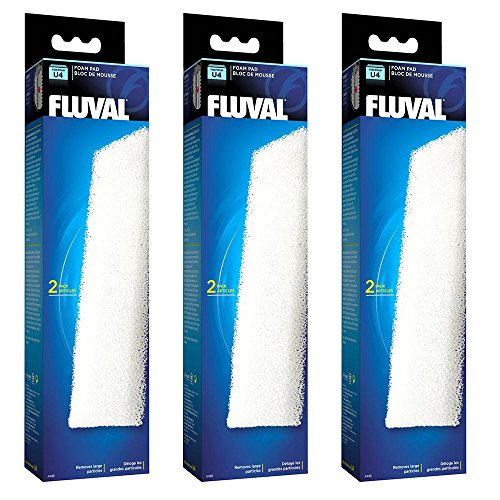 Fluval Almohadillas de espuma de filtro U4, paquete de 3 x 2