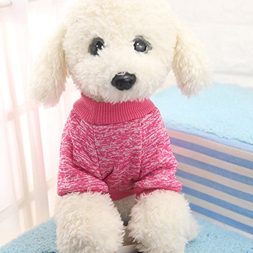 Fossrn Ropa Perro Pequeño Invierno Mascota Cachorro Clásico Suéter de Polar Lana Camiseta