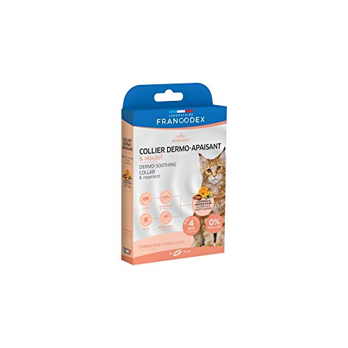 Francodex-Collar Dermo- Calmante y Repelente para Gatos y Gatos FR-175405