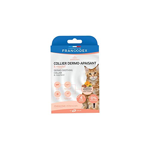 Francodex-Collar Dermo- Calmante y Repelente para Gatos y Gatos FR-175405