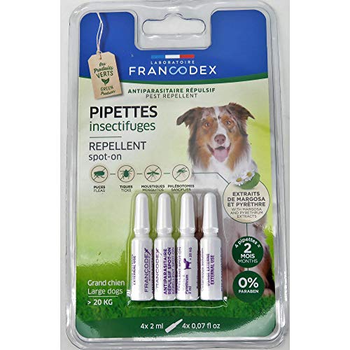Francodex Pipetas Repelente Perro + 20 Kg