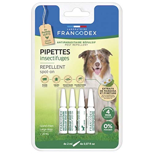 Francodex Pipetas Repelente Perro + 20 Kg