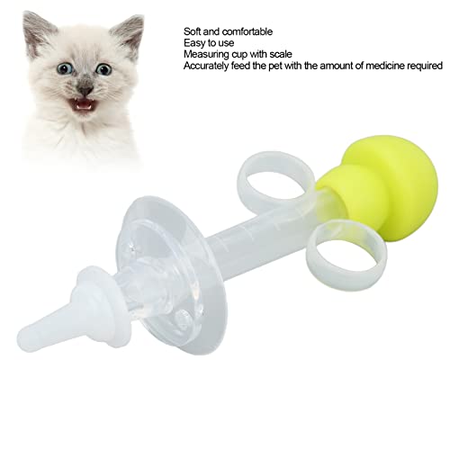 Fudax Alimentador de Medicamentos para Mascotas, Jeringa Oral Reciclable con Taza Medidora para Perros Y Gatos