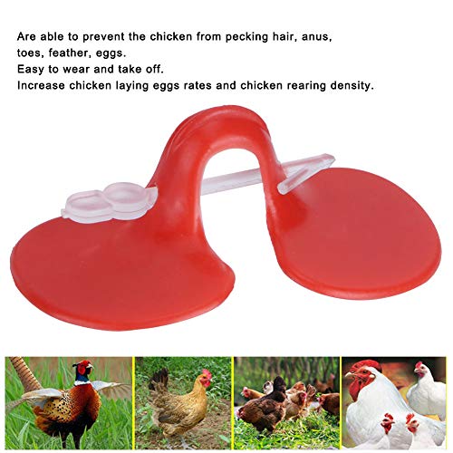 Gafas de pollo, duraderas y reutilizables de material ABS fáciles de usar para reducir el ejercicio de las bandadas de pollo