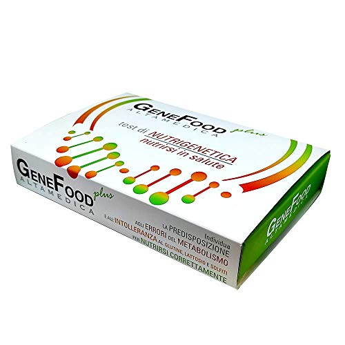 GeneFood Base Plus – Kit para la prueba del ADN 100% fabricado en Italia – Análisis nutrigenético para dieta personalizada – predisposiciones metabólicas e intolerancias alimentarias